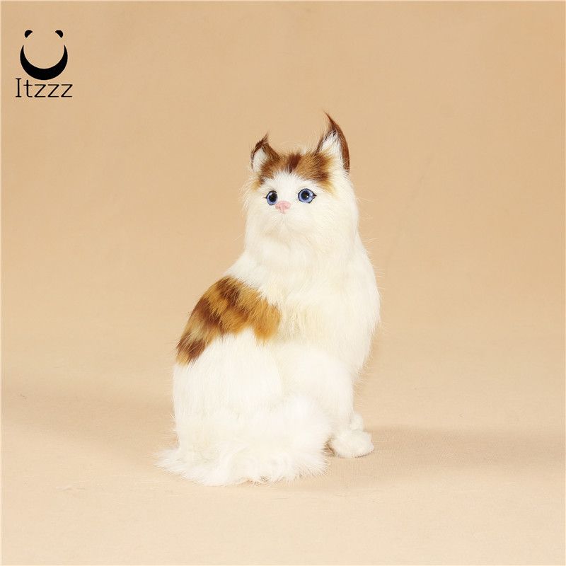 Fur toys2019 Heze factory high quality simulation animals cat furry cat toyHEZE HENGFANG LEATHER & FUR CRAFT CO., LTD