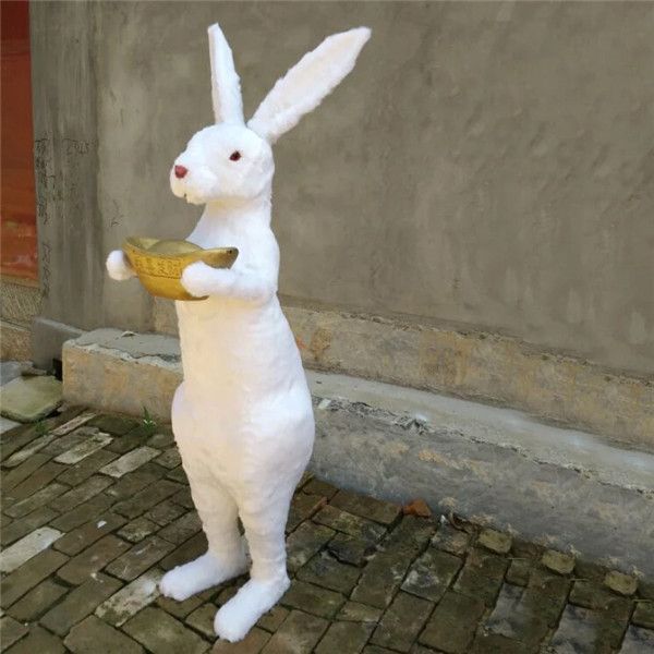 Fur toysRabbitSimulation animal plush toy standing rabbit outdoor garden decoration kindergarten shopping mall home villa car decorationHEZE HENGFANG LEATHER & FUR CRAFT CO., LTD