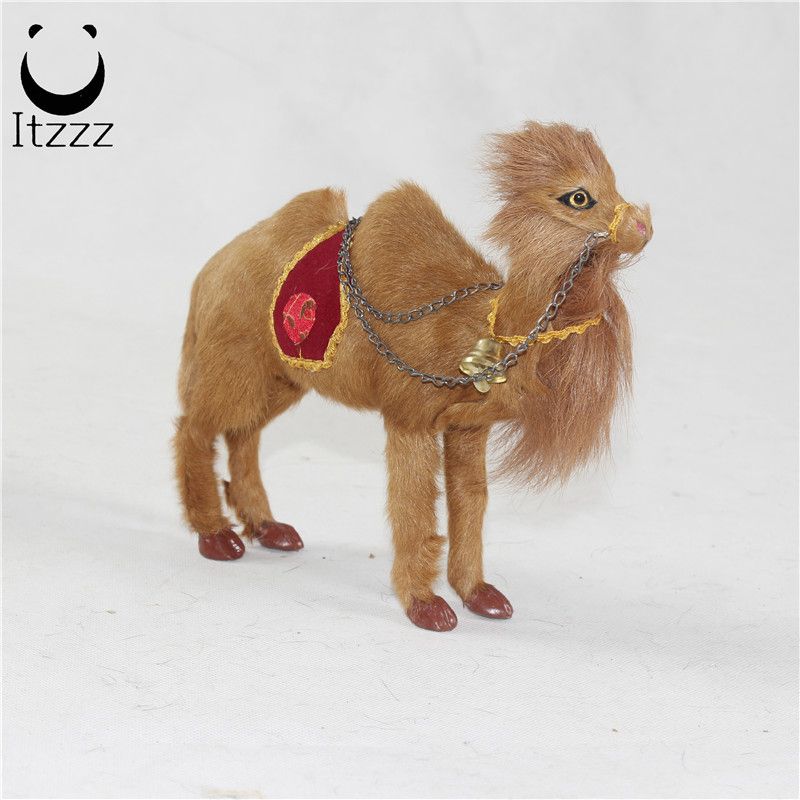 Fur toysHigh quality simulation fur animal camel decoration teaching props children cognitive model home decoration camel giftHEZE HENGFANG LEATHER & FUR CRAFT CO., LTD